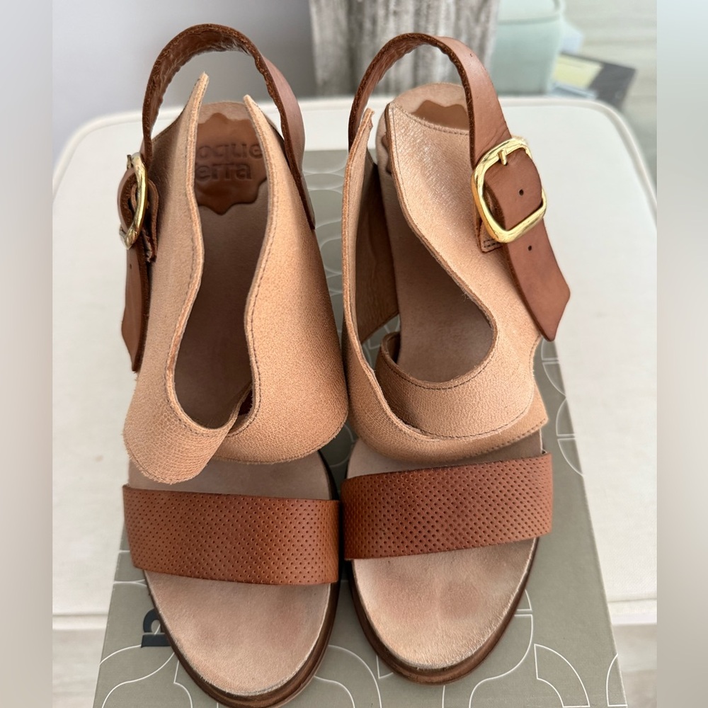 Chic Brown and Tan Sandals by Coque Terra